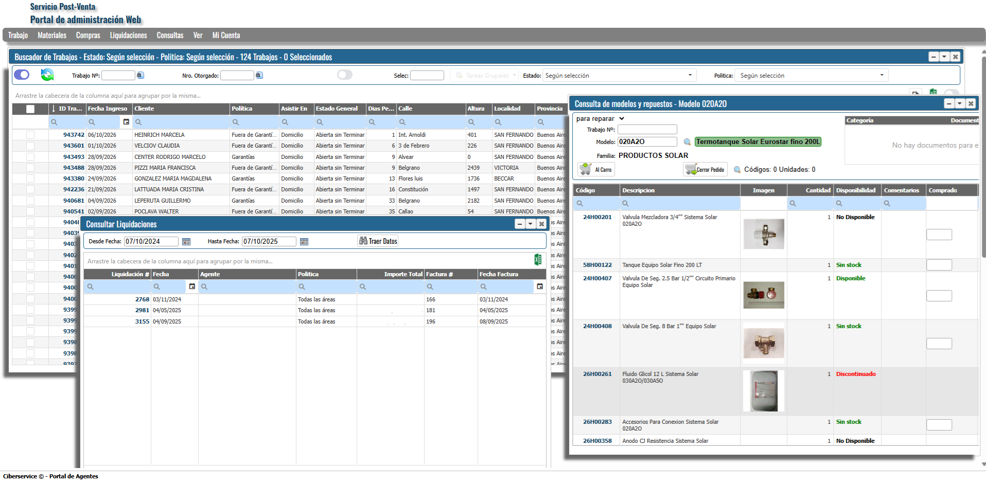 Portal de Agentes para red de servicios