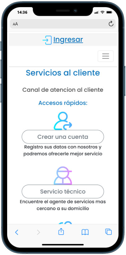 Inicio del Portal de Clientes